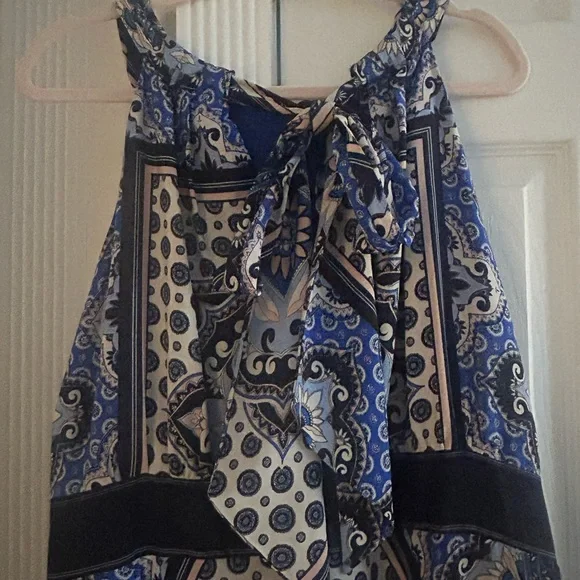 NEW Eliza J Blue and Black Patterned Maxi Dress - Picture 6 of 6